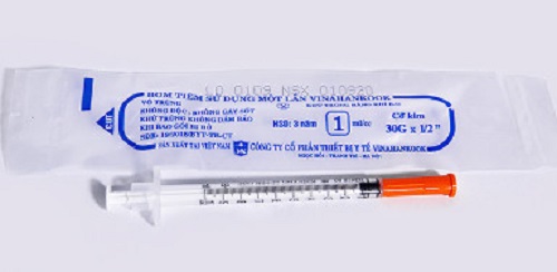 Bom tien su dung 1 lan VINAHANKOOK 1CC INSULINE (30G X 1/2'')